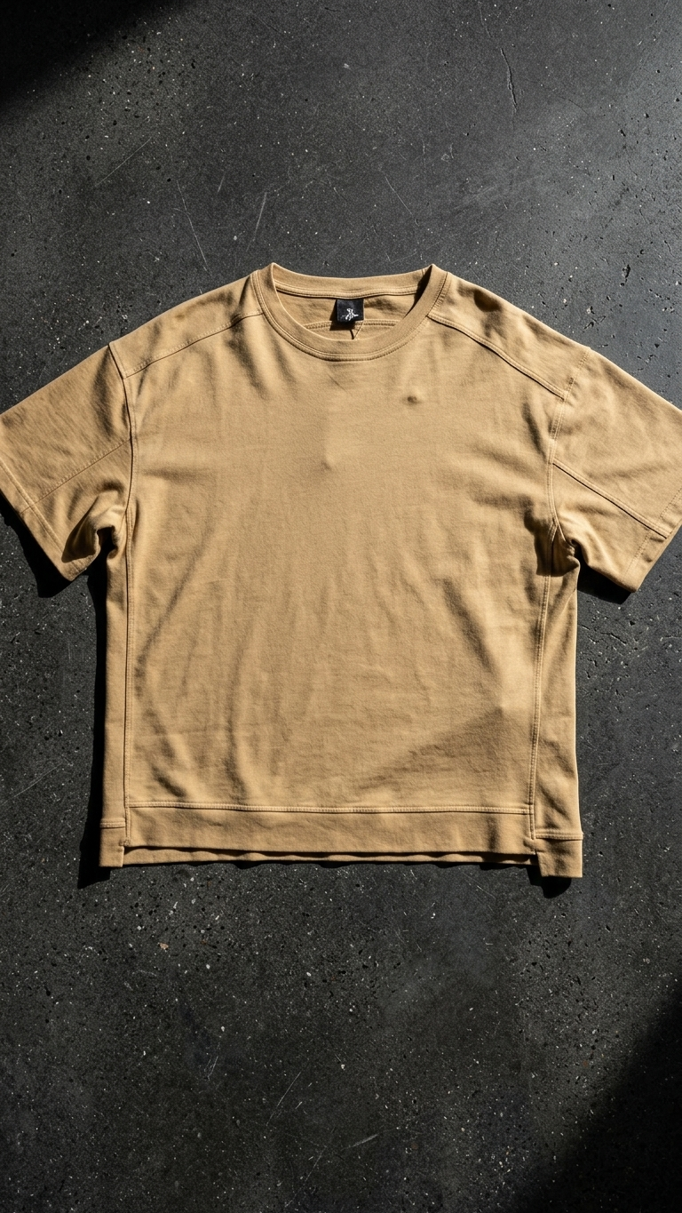 Parçalı Yıkamalı Oversize Tshirt 26022