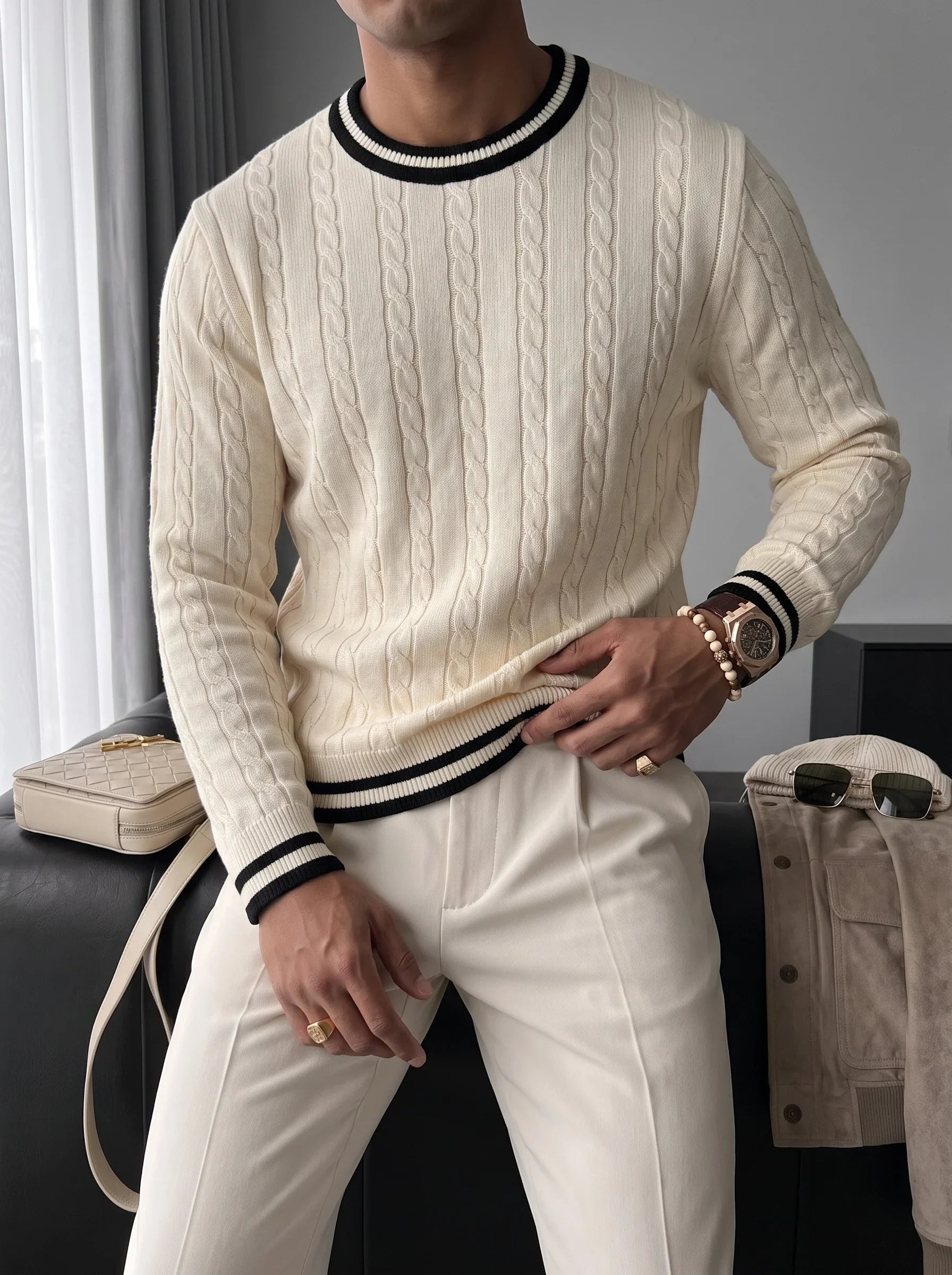 Regular fit Örgü Erkek Kazak 3466