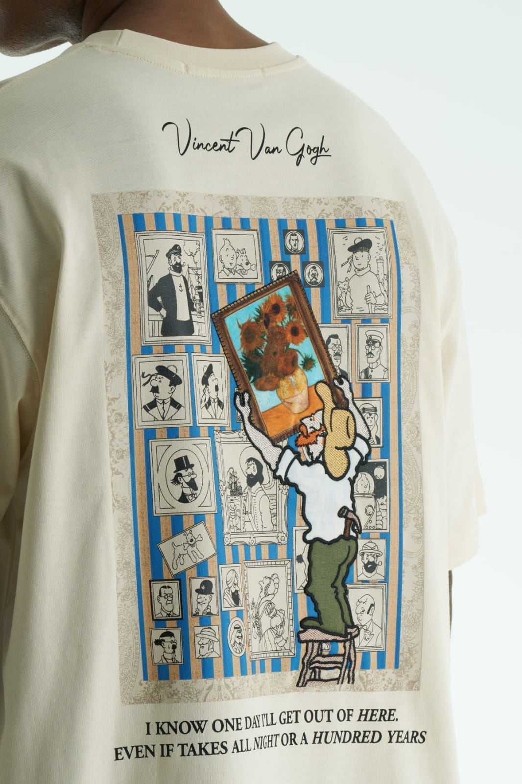 Tablo Detaylı Oversize Tshirt 5083