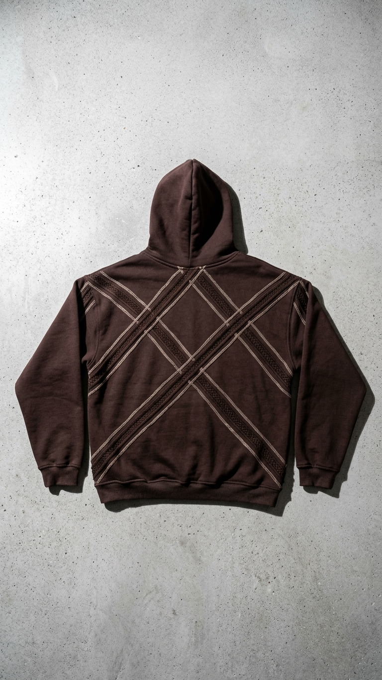 Yün Şerit Desenli Oversize Sweatshirt 5217