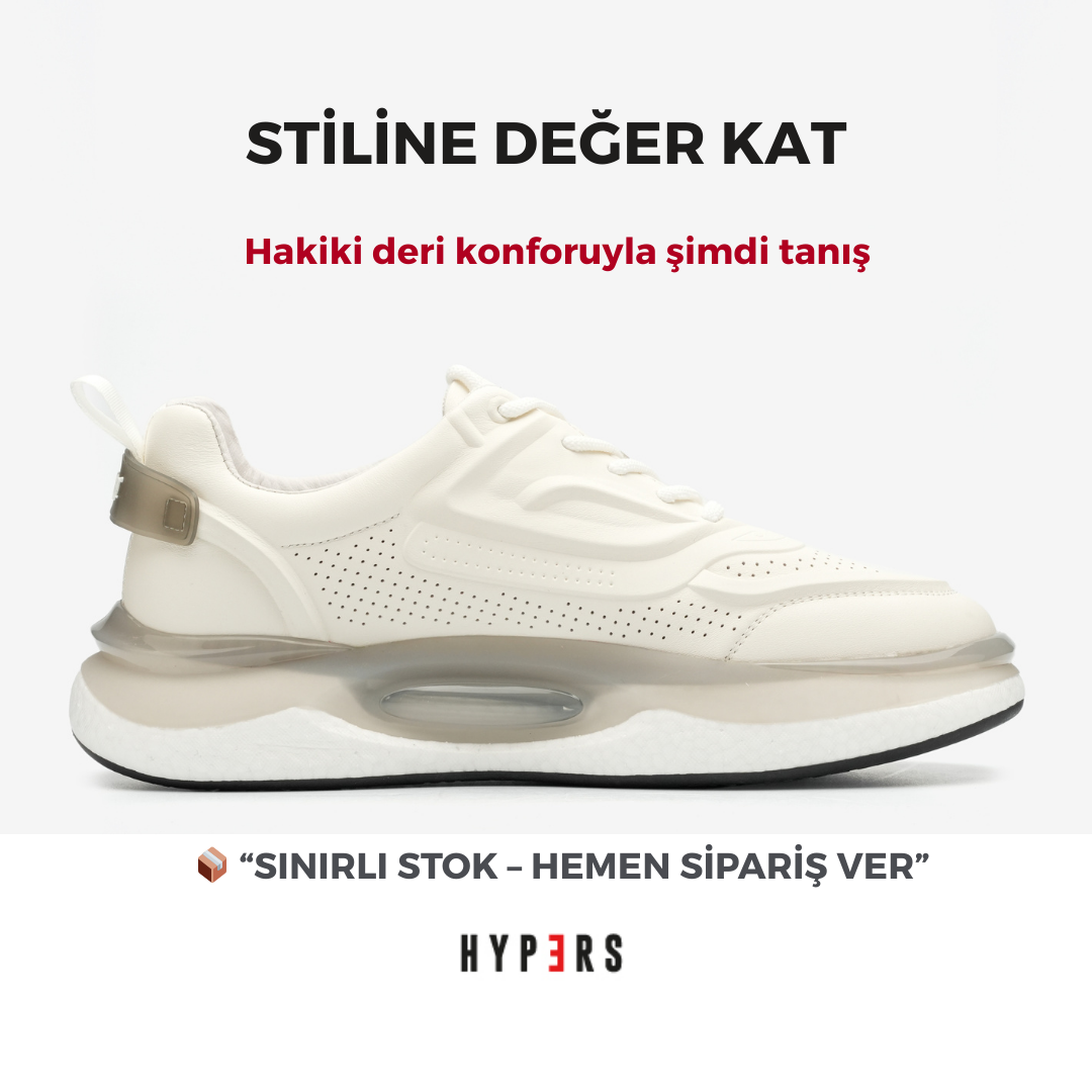 Nefes Alan Gerçek Deri  Erkek Sneaker