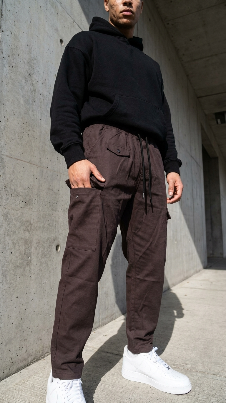 Kargo Cep Jogger Erkek Kahve Pantolon 15276