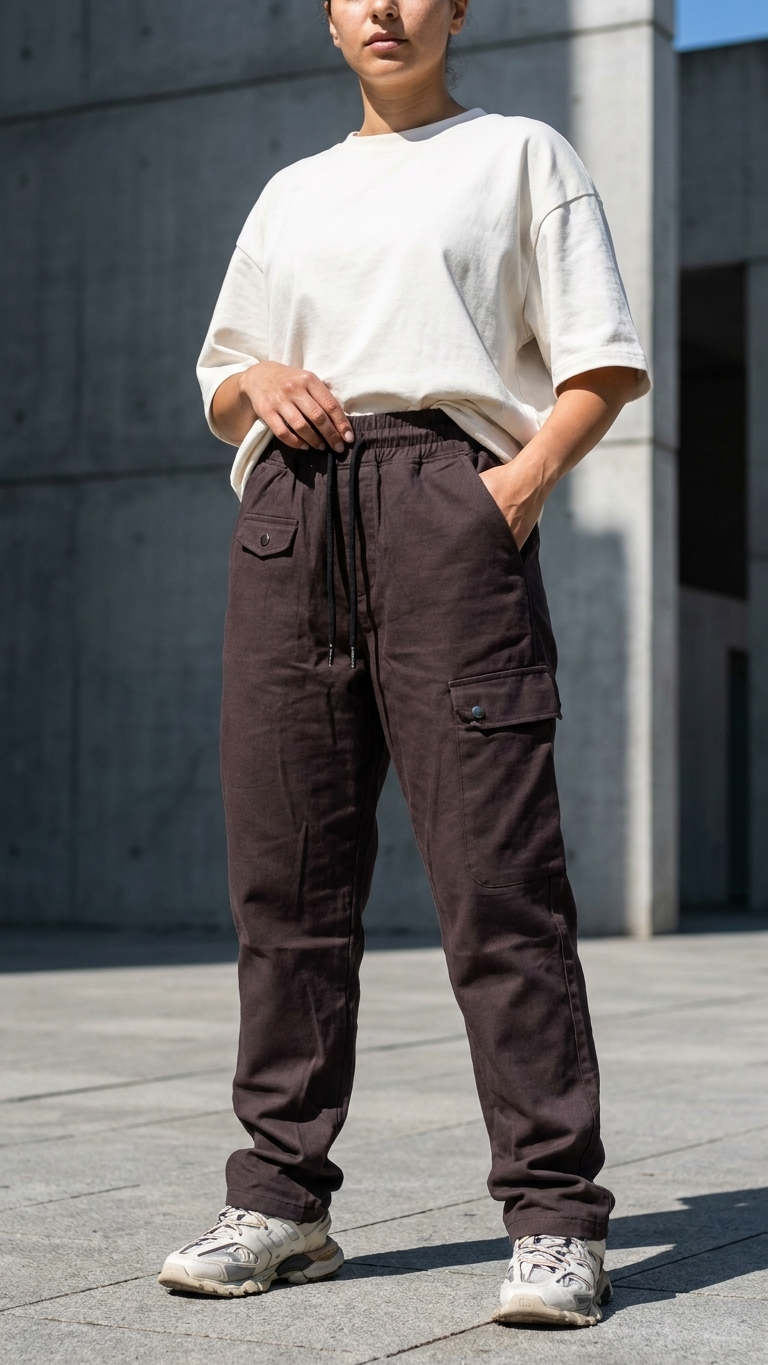 Kargo Cep Jogger Erkek Kahve Pantolon 15276