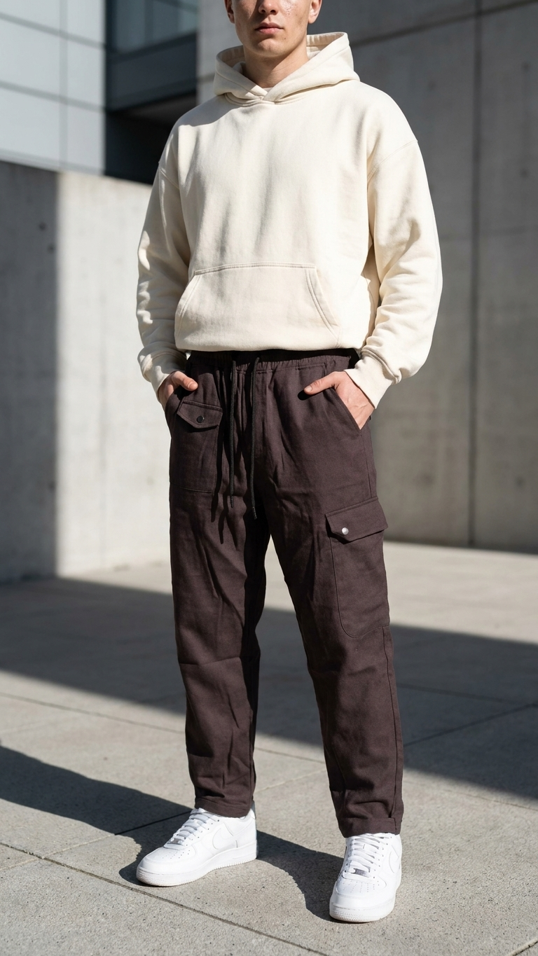 Kargo Cep Jogger Erkek Kahve Pantolon 15276