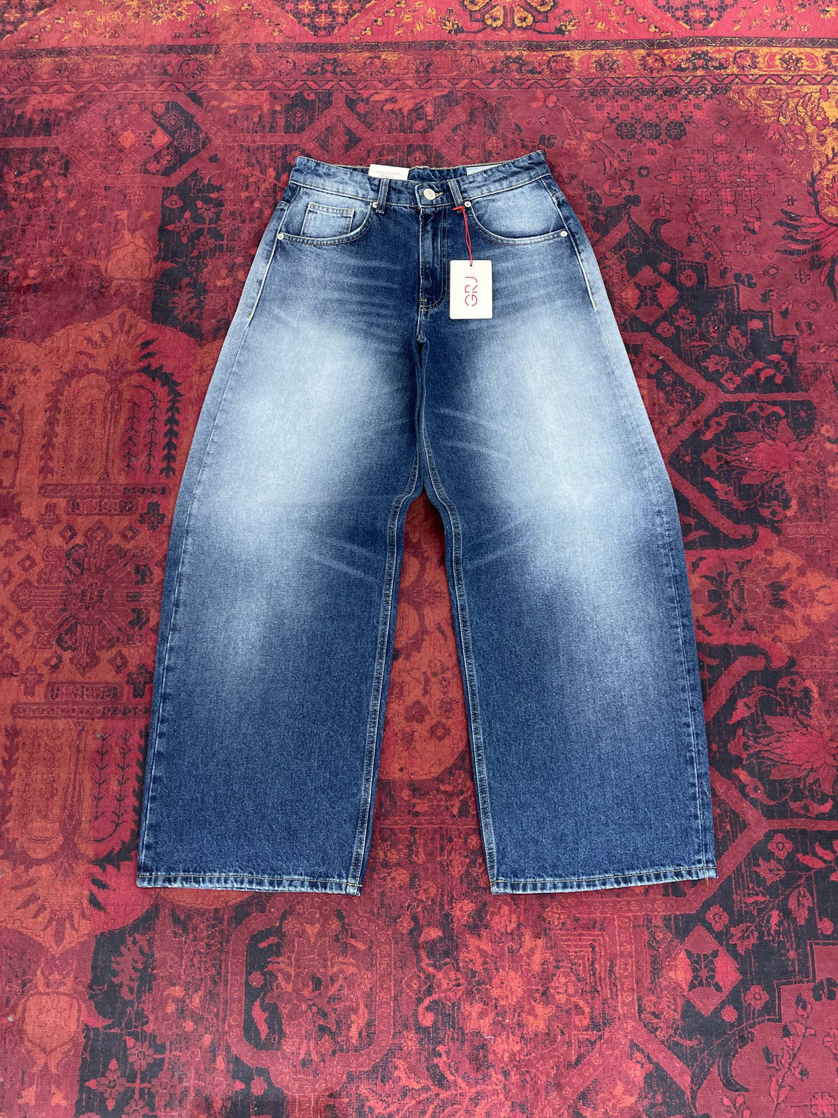 Baggy Fit Erkek Mavi Kot Pantolon 17272-4
