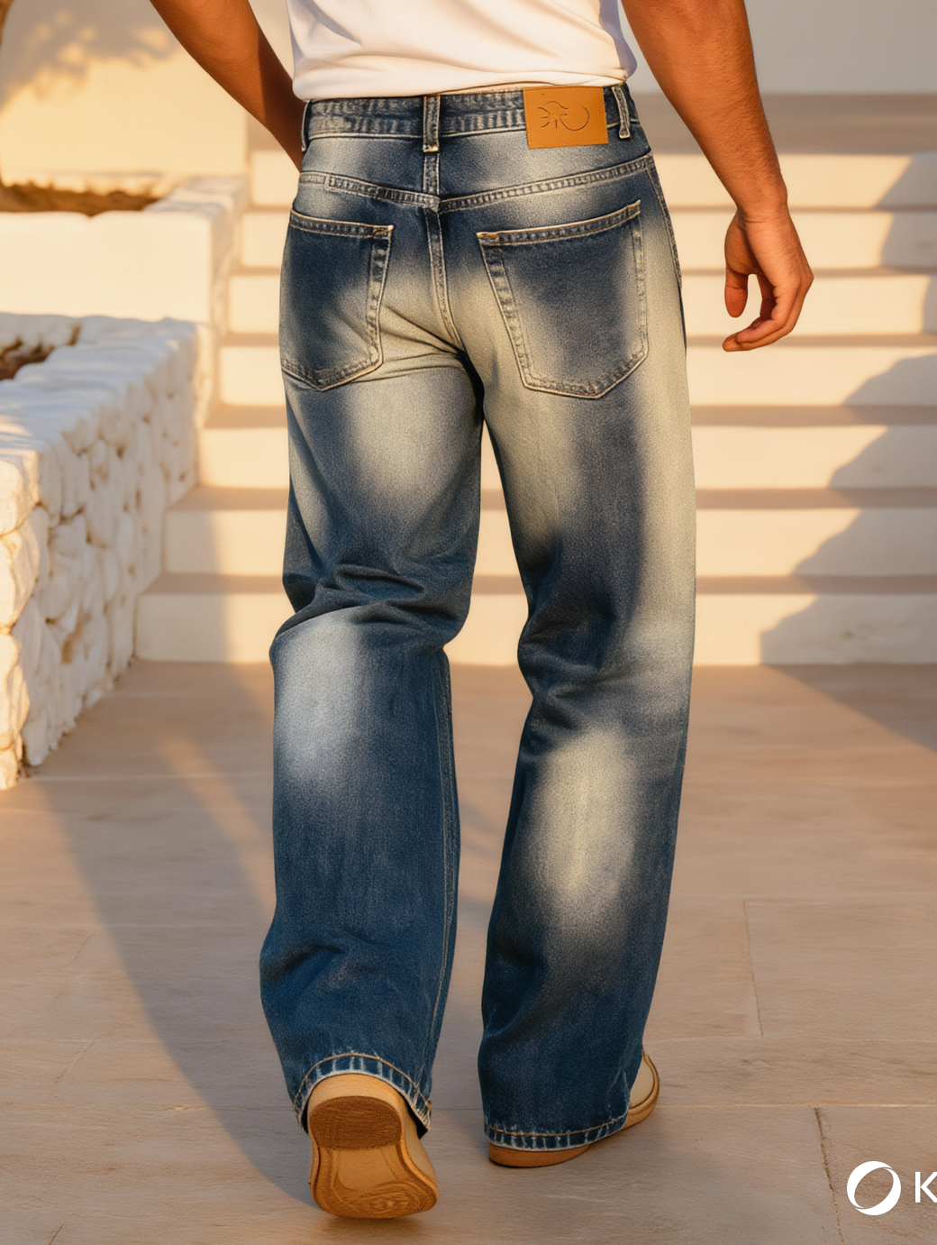 Baggy Fit Erkek Mavi Kot Pantolon 17272-4
