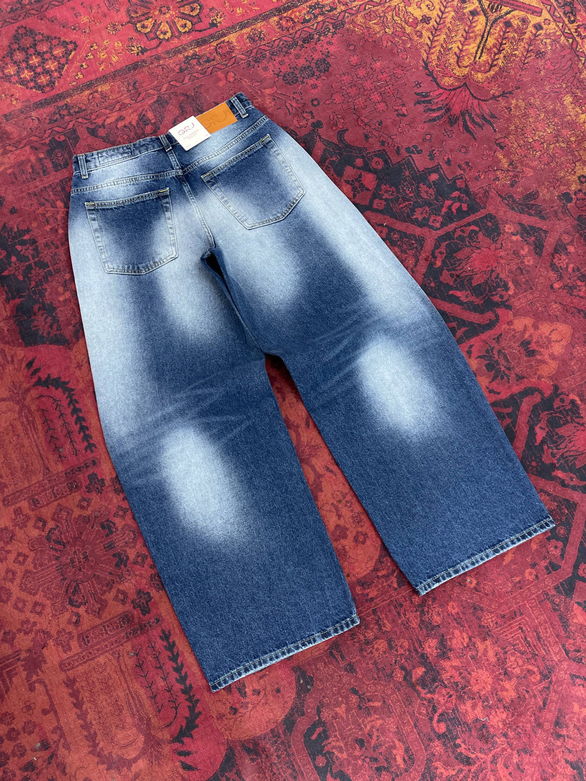 Baggy Fit Erkek Mavi Kot Pantolon 17272-4