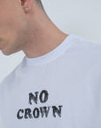 No Crown Baskılı Erkek Oversize Tshirt