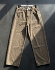 Loose Fit kalıp Erkek Olive Kot Pantolon 252651-3