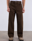Loose Fit kalıp Erkek Kahve Kot Pantolon 252652
