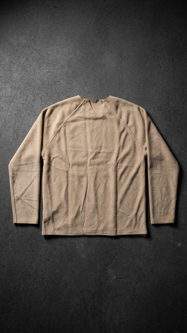 Geniş Yaka Reglan Kol Polar Erkek Bej Sweatshirt 257049