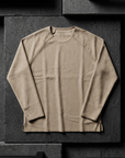 Geniş Yaka Reglan Kol Polar Erkek Bej Sweatshirt 257049
