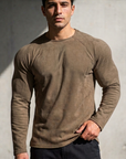Geniş Yaka Reglan Kol Polar Erkek Kahve Sweatshirt 257049