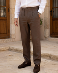 Beli Lastikli Kahve Erkek Pantolon 26010