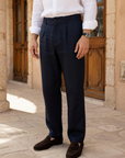 Beli Lastikli Lacivert Erkek Pantolon 26010