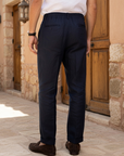 Beli Lastikli Lacivert Erkek Pantolon 26010