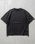 Parçalı Yıkamalı Antrasit Oversize Tshirt 26022