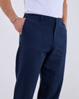 Keten Dokulu Regular Lacivert Erkek Pantolon 261009