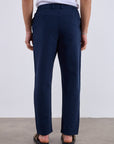 Keten Dokulu Regular Lacivert Erkek Pantolon 261009
