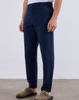 Keten Dokulu Regular Lacivert Erkek Pantolon 261009