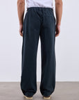 Soft Dokulu Yıkamalı Siyah Pantolon 261040
