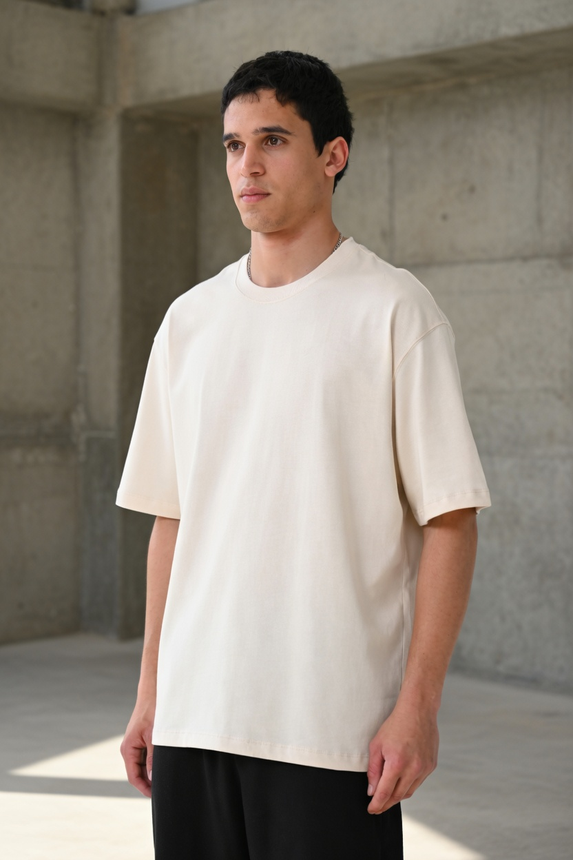 Basıc Beyaz Oversize Tshirt 261031