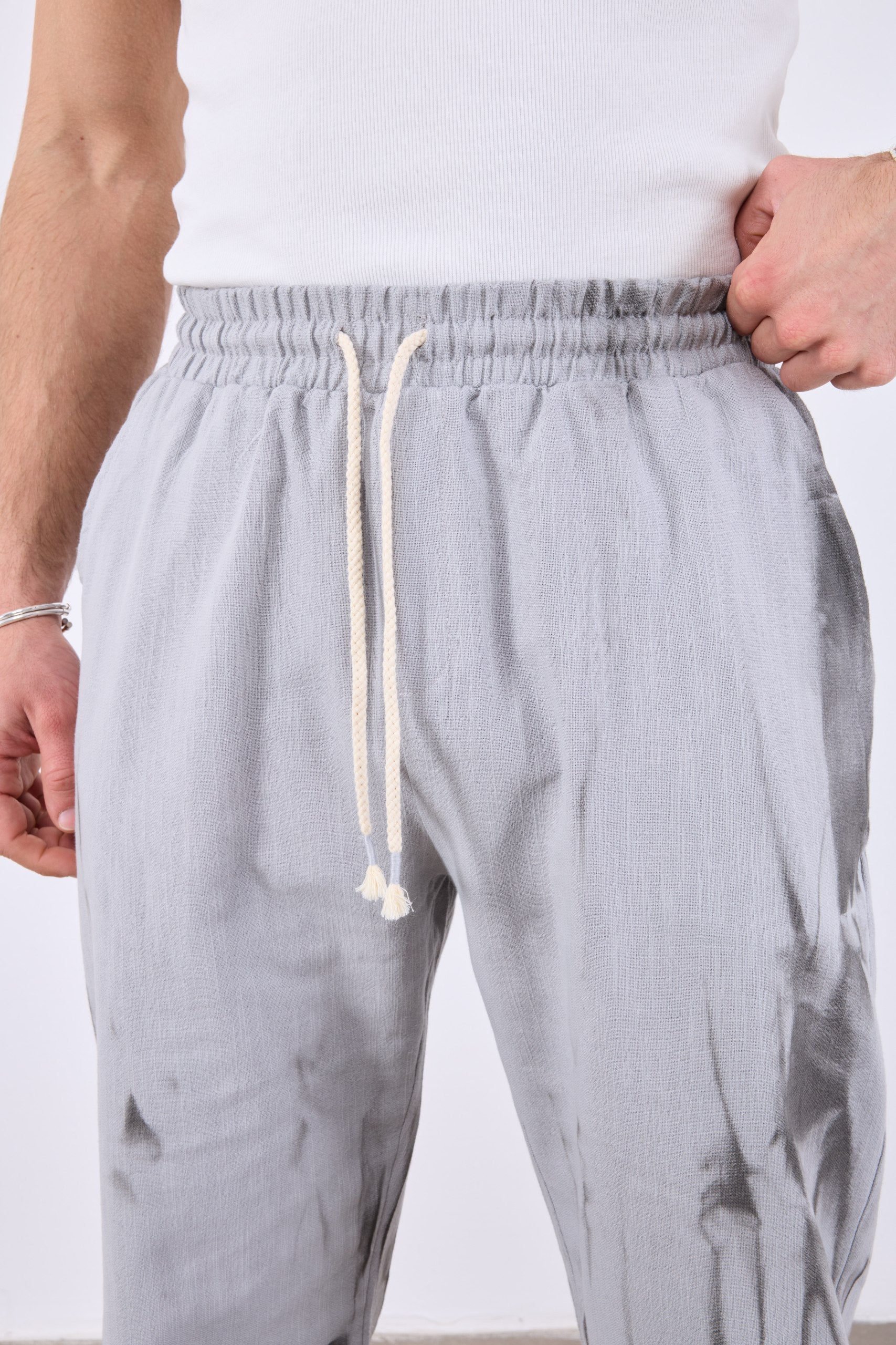 Spray Efektli Baggy Gri Erkek Pantolon 261165