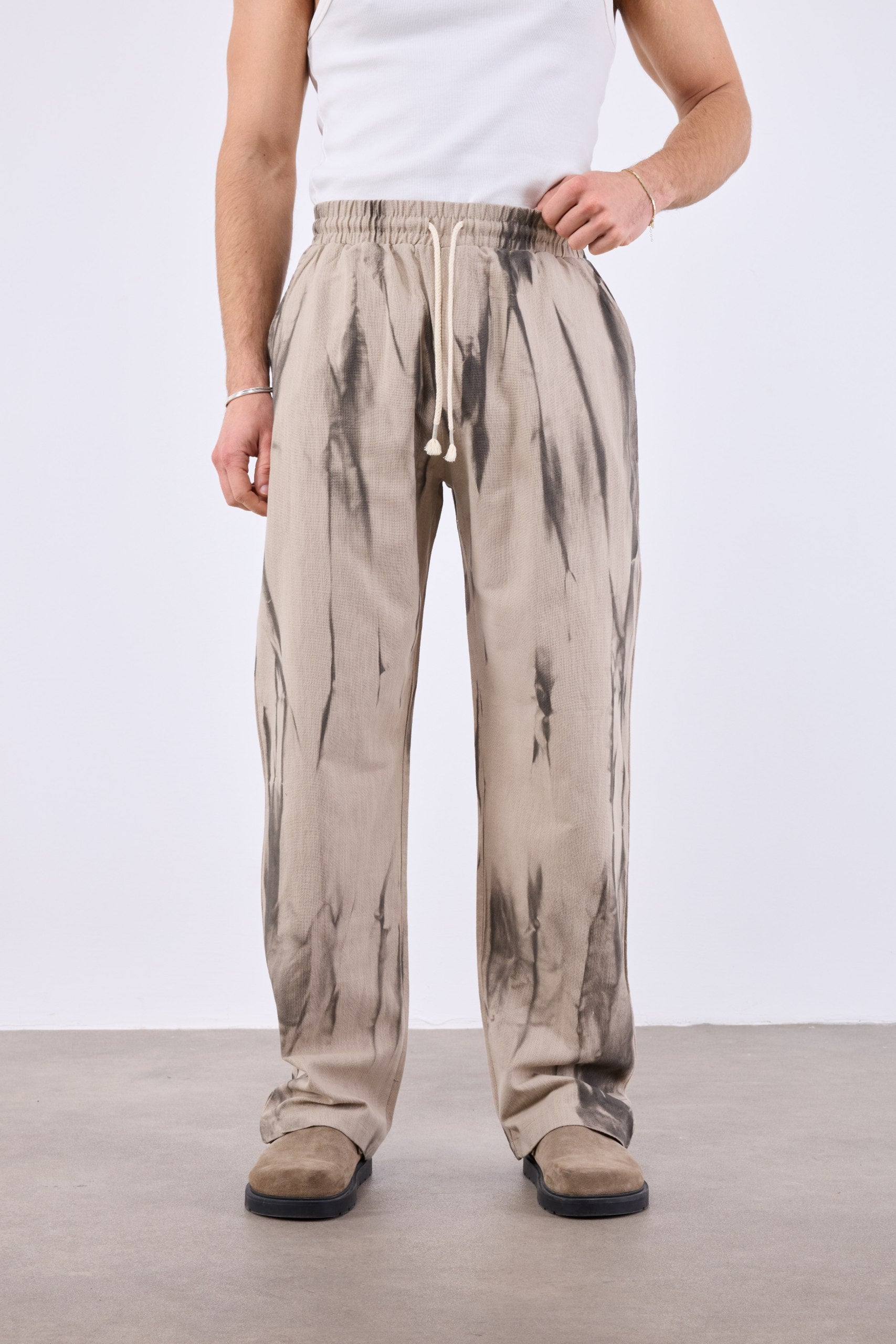Spray Efektli Baggy Toprak Erkek Pantolon 261165
