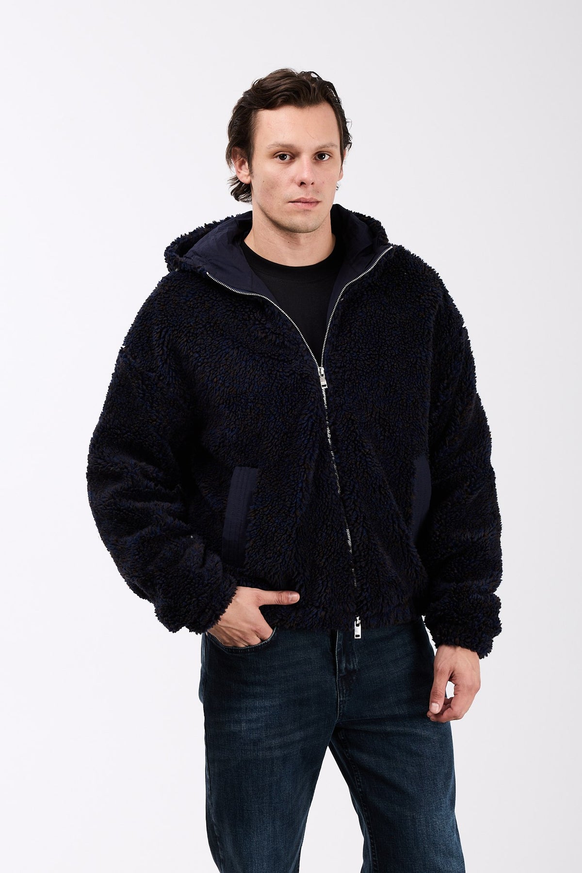 Fermuarlı Polar Lacivert Mont  267026