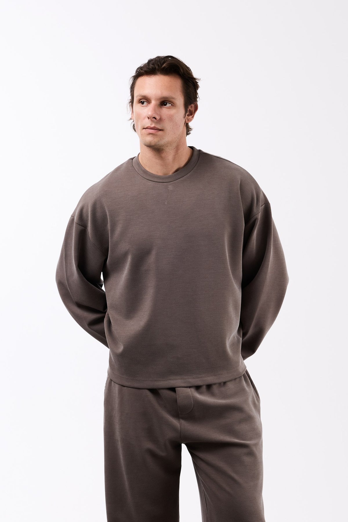 Ottoman Basıc Kahve Erkek Sweatshirt 267064