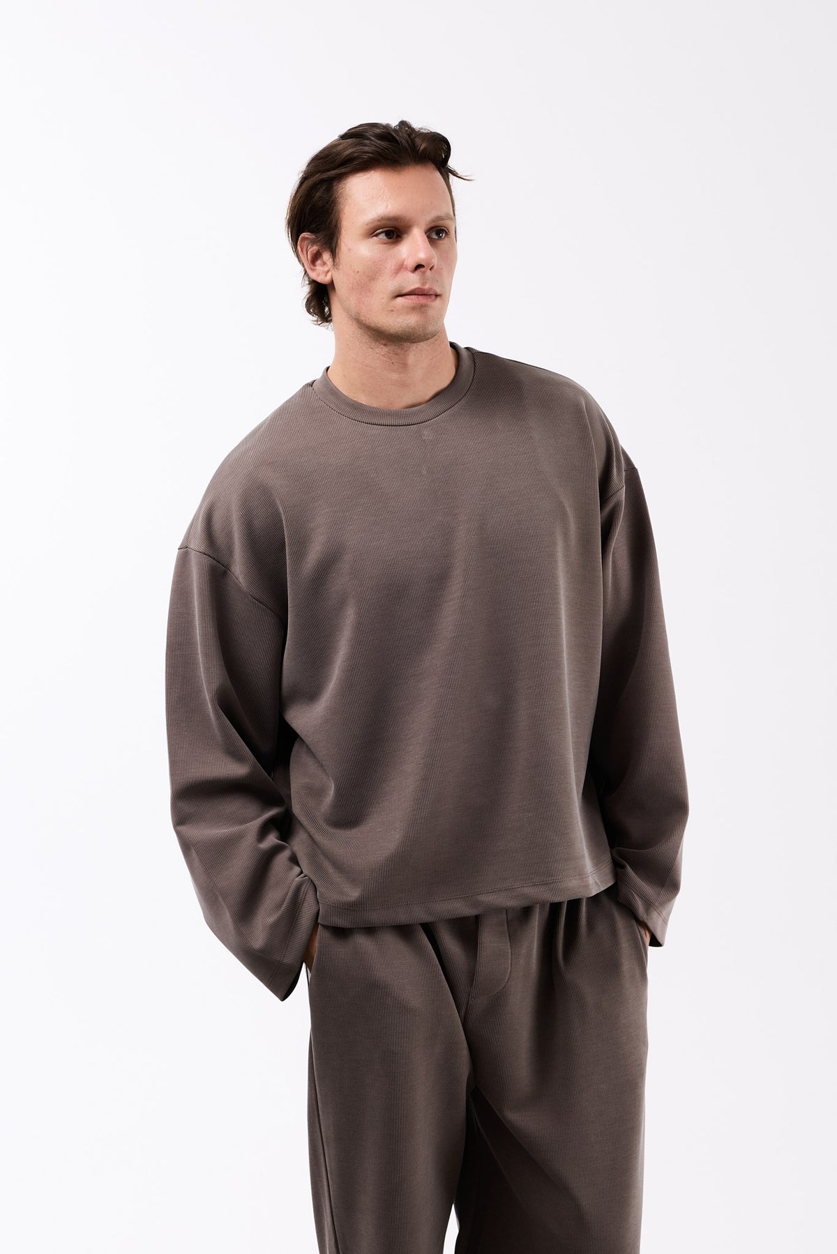 Ottoman Basıc Kahve Erkek Sweatshirt 267064