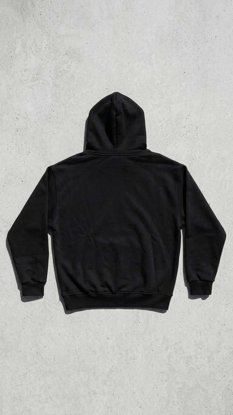 Minimal Baskı Siyah Oversize Sweatshirt 3242