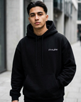 Minimal Baskı Siyah Oversize Sweatshirt 3242