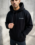 Minimal Baskı Siyah Oversize Sweatshirt 3242