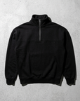 Yarım Fermuarlı Oversize Siyah Sweatshirt 3246