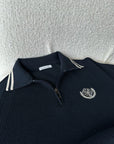 Yarım Fermuar Erkek Regular Lacivert Triko Tshirt