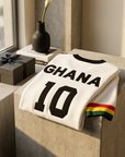 Gana Aplikeli Triko Beyaz Oversize Tshirt