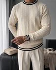 Regular fit Örgü Ekru Erkek Kazak 3466
