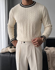 Regular fit Örgü Ekru Erkek Kazak 3466