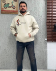 Püsküllü Kaz Aplike Oversize Taş Sweatshirt 4996