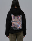 Halı Desenli Oversize Siyah Sweatshirt 4969