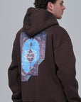 Halı Desenli Oversize Kahve Sweatshirt 4978