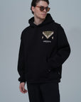 Püsküllü Kovboy Kapüşonlu Oversize Siyah Sweatshirt 4982