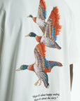 Ördek Aplikeli Ekru Oversize Tshirt 5057