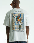 Tablo Detaylı Ekru Oversize Tshirt 5083