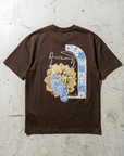 Nakış İşlemeli Kahve Oversize Tshirt 5103