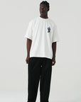 At Aplikeli Ekru Oversize Tshirt 5117