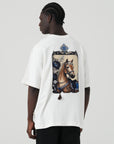 At Aplikeli Ekru Oversize Tshirt 5117