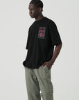 Kabartma Baskı Siyah Oversize Tshirt 5178
