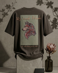 Kurt Baskılı Kahve Oversize Tshirt 5158